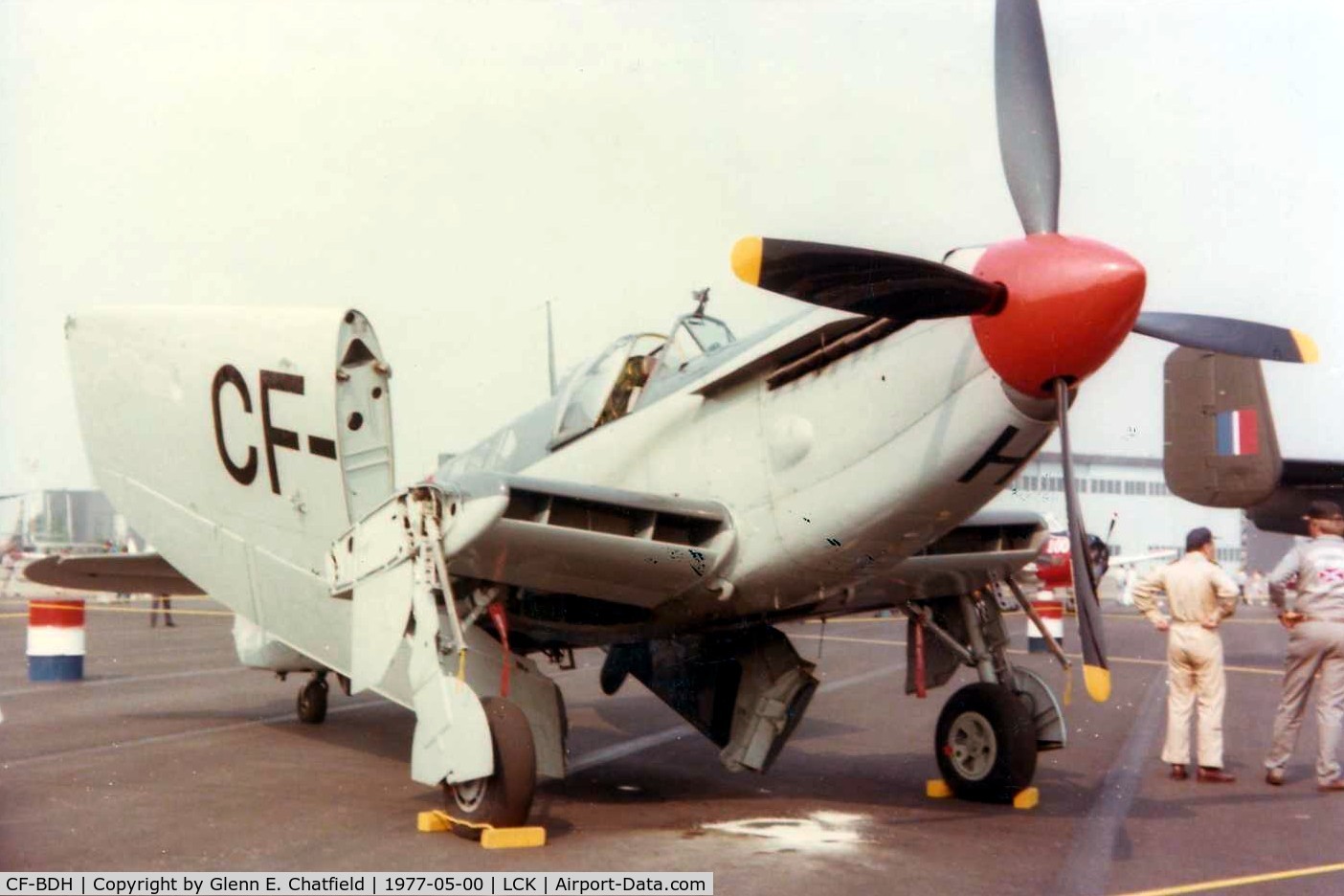 CF-BDH, Fairey Firefly TT.6 C/N F.8724, T.T. Mk.6 Firefly, serial WD901, at the Mother's Day open house.  This plane crashed into Lake Ontario 9/2/77