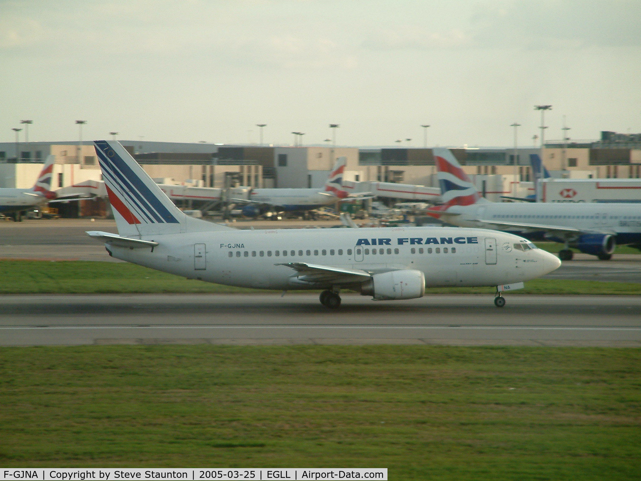 F-GJNA, 1991 Boeing 737-528 C/N 25206, Taken at Heathrow Airport March 2005