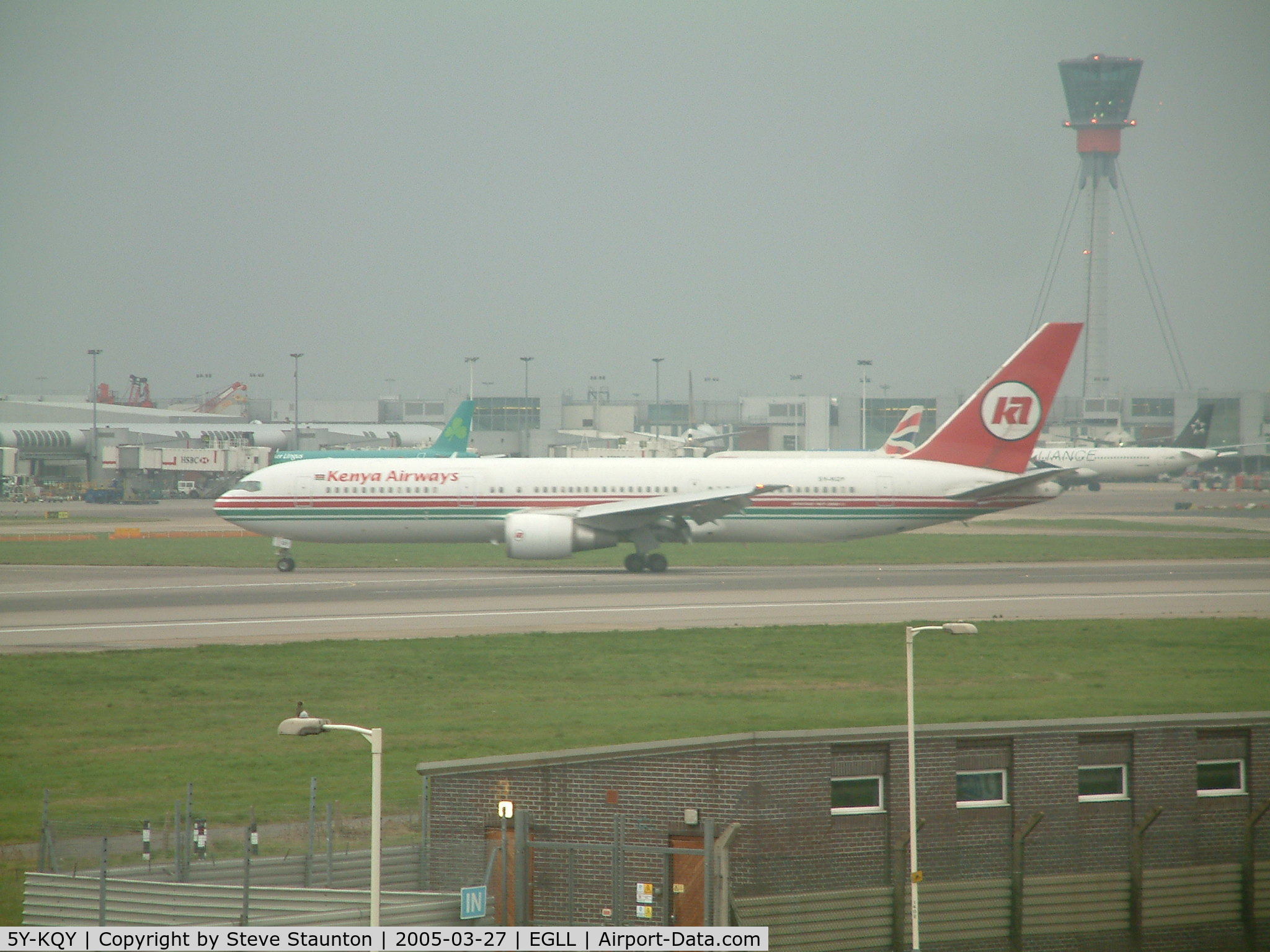 5Y-KQY, 2001 Boeing 767-36N/ER C/N 30841, Taken at Heathrow Airport March 2005