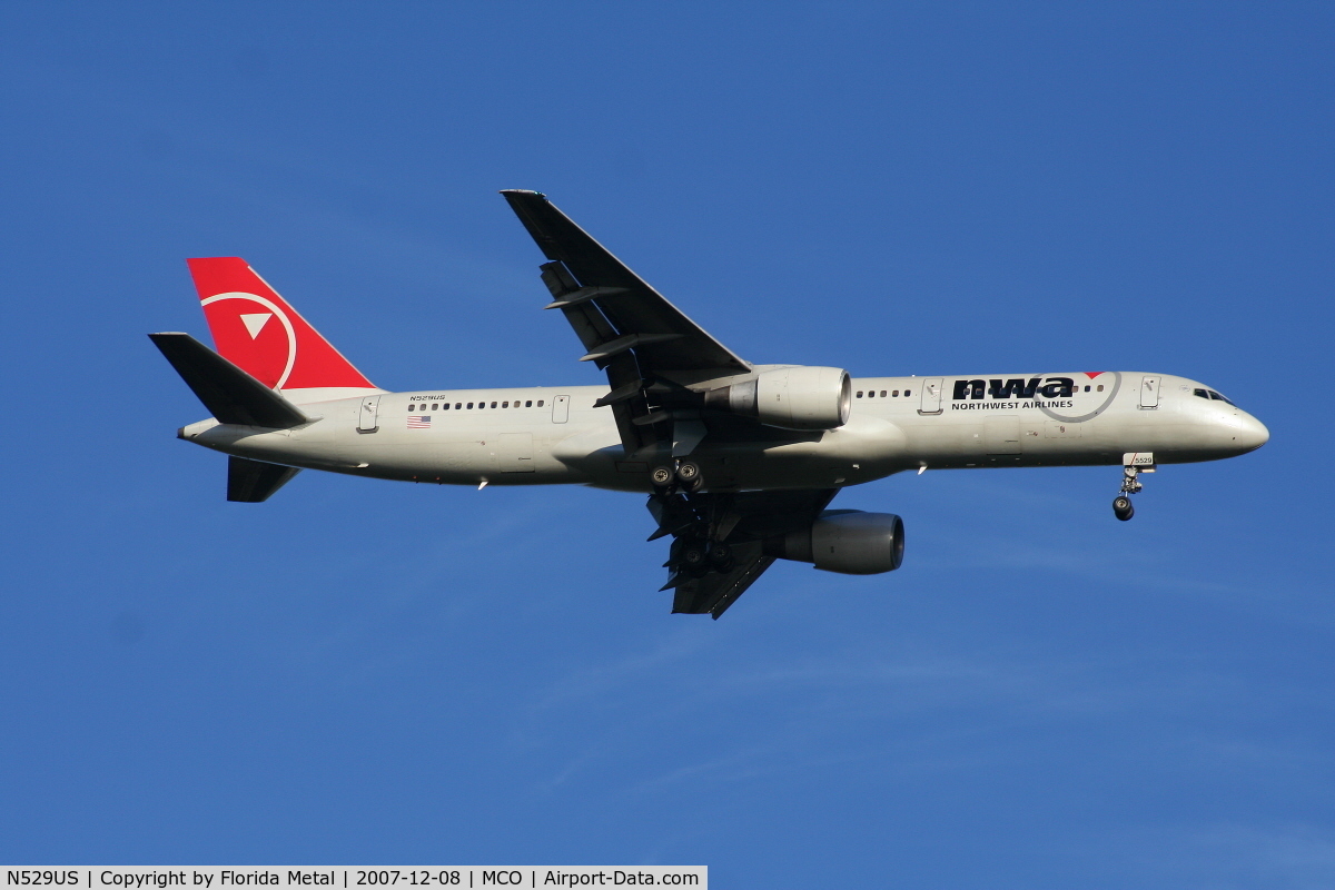 N529US, 1987 Boeing 757-251 C/N 23844, Northwest