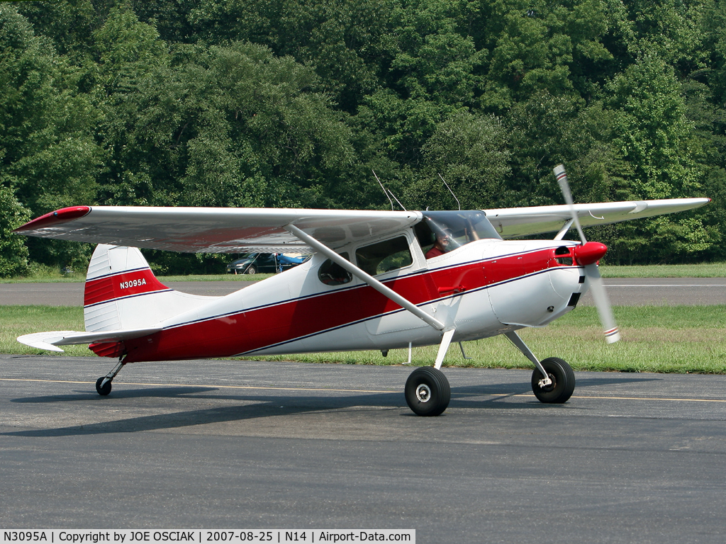 N3095A, 1953 Cessna 170B C/N 25739, Just landed at the FlyingW