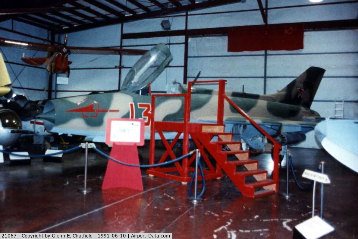 21067, Mikoyan-Gurevich MiG-21F-13 C/N Not found 21067, MiG-21F-13 at the National Air & Space Museum Paul Garber Facility.  Serial may be 2106; NASM is unsure