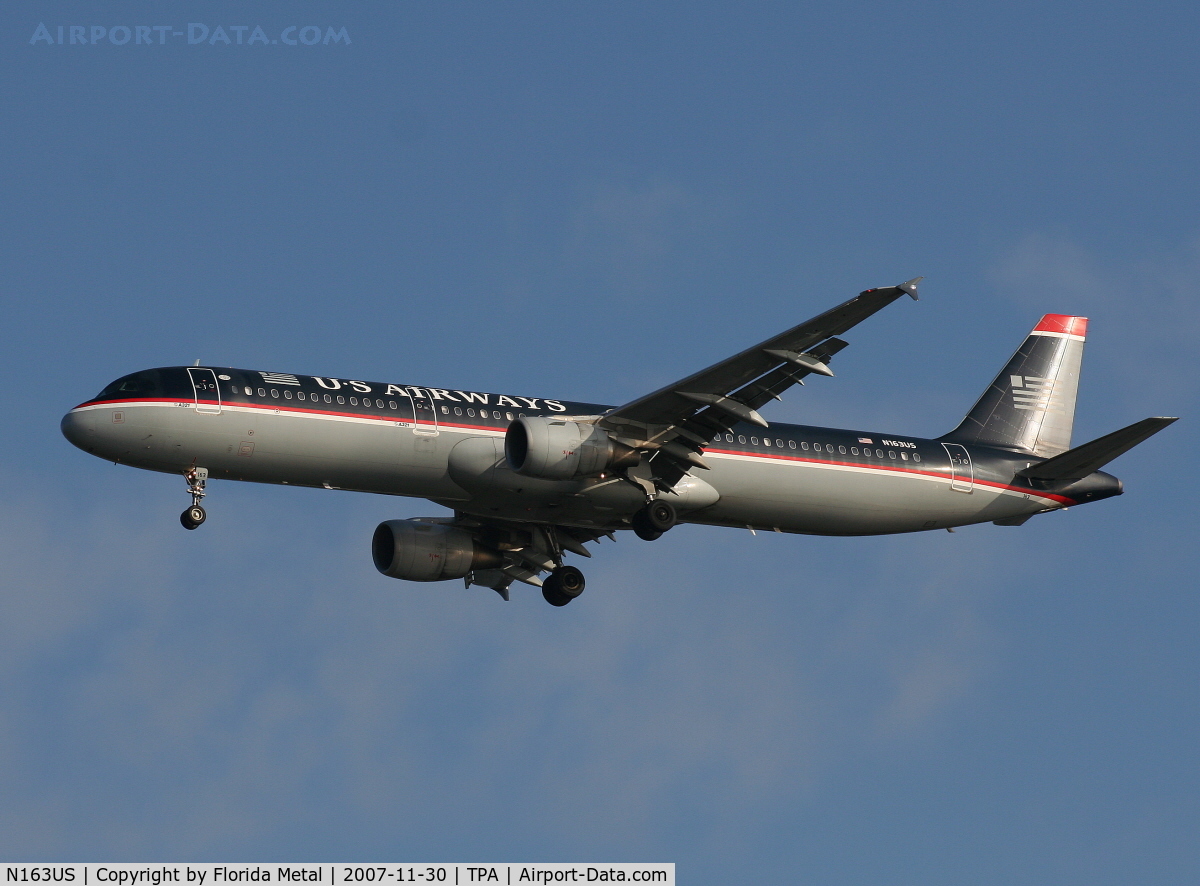 N163US, 2001 Airbus A321-211 C/N 1417, US Airways