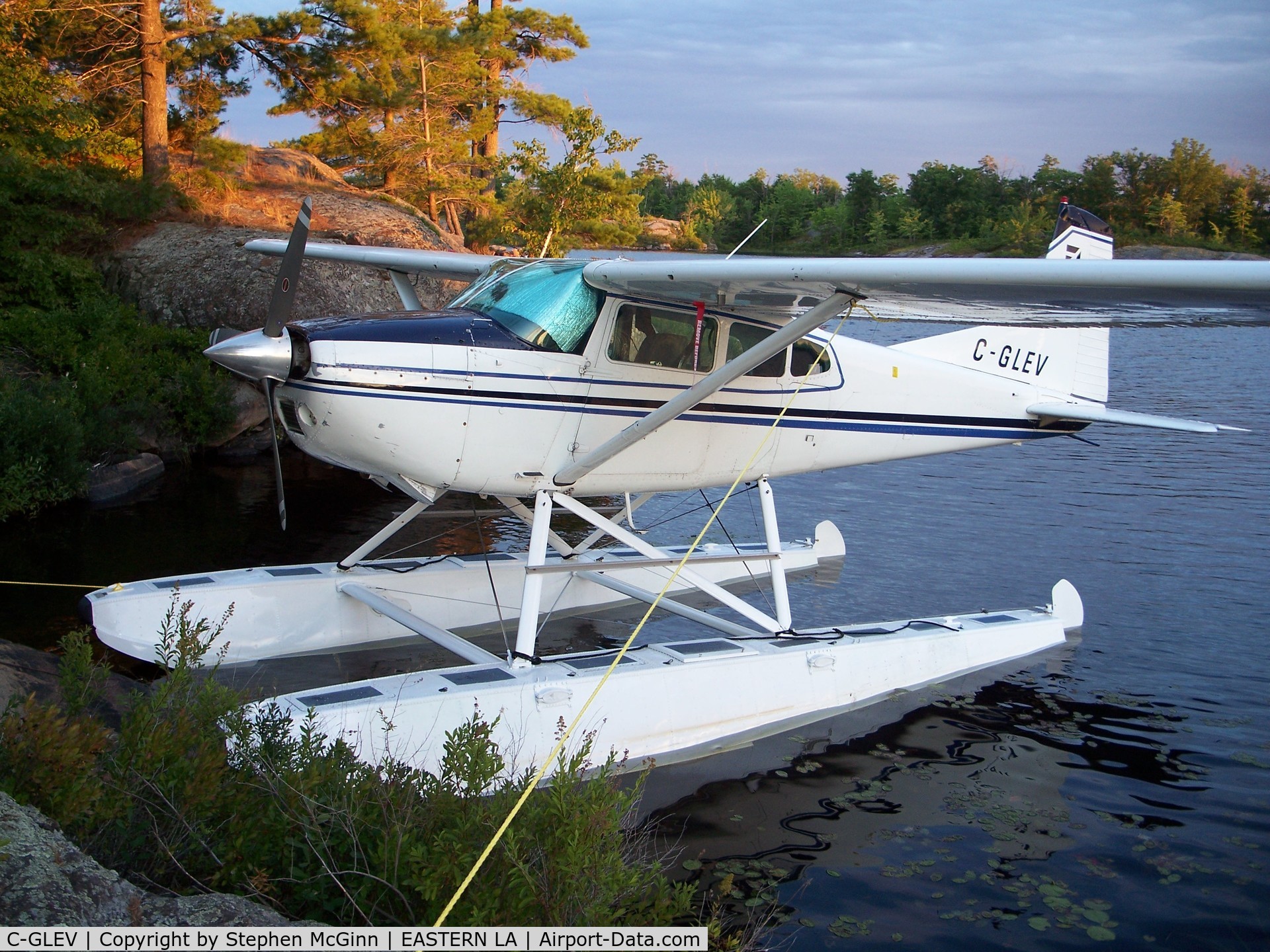 C-GLEV, 1975 Cessna A185F Skywagon 185 C/N 18502649, Painted floats, ART Wing-x & Flap gap Seals installed in 2007