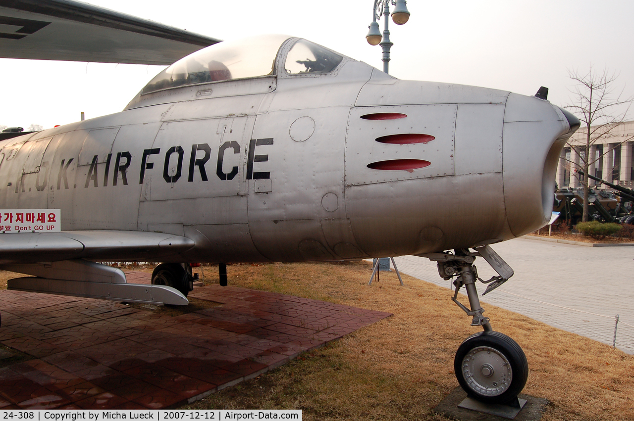 24-308, North American F-86F Sabre C/N 191-4, F-86F, at The War Memorial of Korea, Seoul