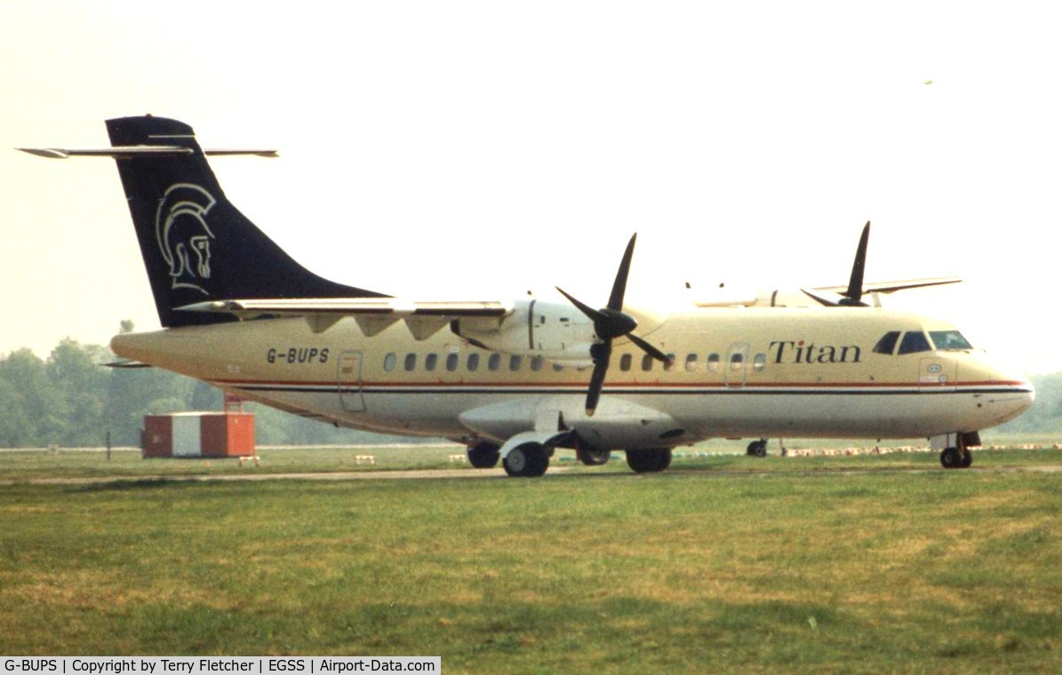 G-BUPS, 1988 ATR 42-300 C/N 109, This aircraft operated for UK airline , Titan Airways from 1994-2004 before becoming TG-RYM