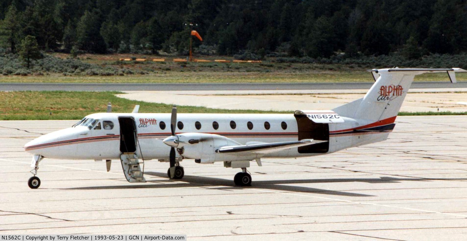 N1562C, 1988 Beech 1900C-1 C/N UC-26, This Aircraft operated for Alpha Airlins between 1993 and 1995 , seen here at Grand Canyon Airport
