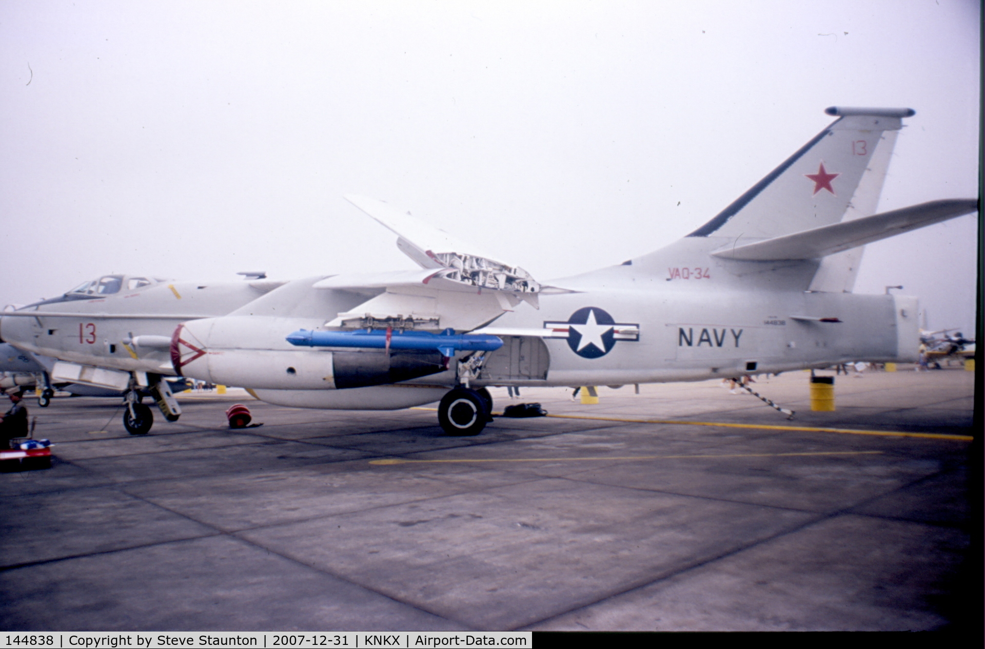 144838, Douglas ERA-3B Skywarrior C/N 12084, Taken at NAS Miramar Airshow in 1988 (scan of a slide)