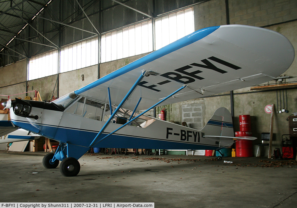 F-BFYI, 1944 Piper L-4J Grasshopper (J3C-65D) C/N 13054, Inside airclub's hangard... A very oldest plane !