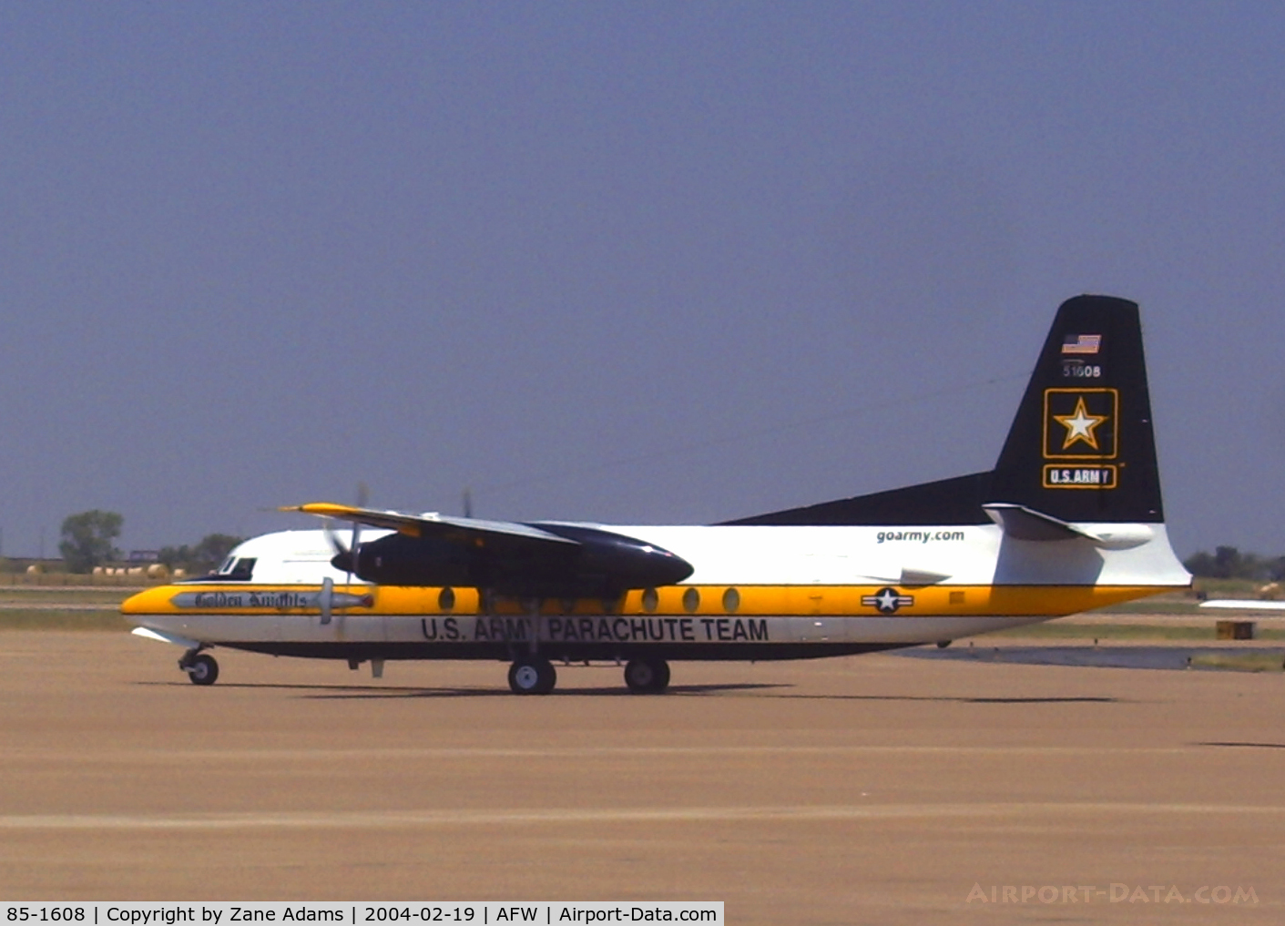 85-1608, 1984 Fokker C-31A (F27-400M) Troopship C/N 10668, US Army Golden Knights aircraft.