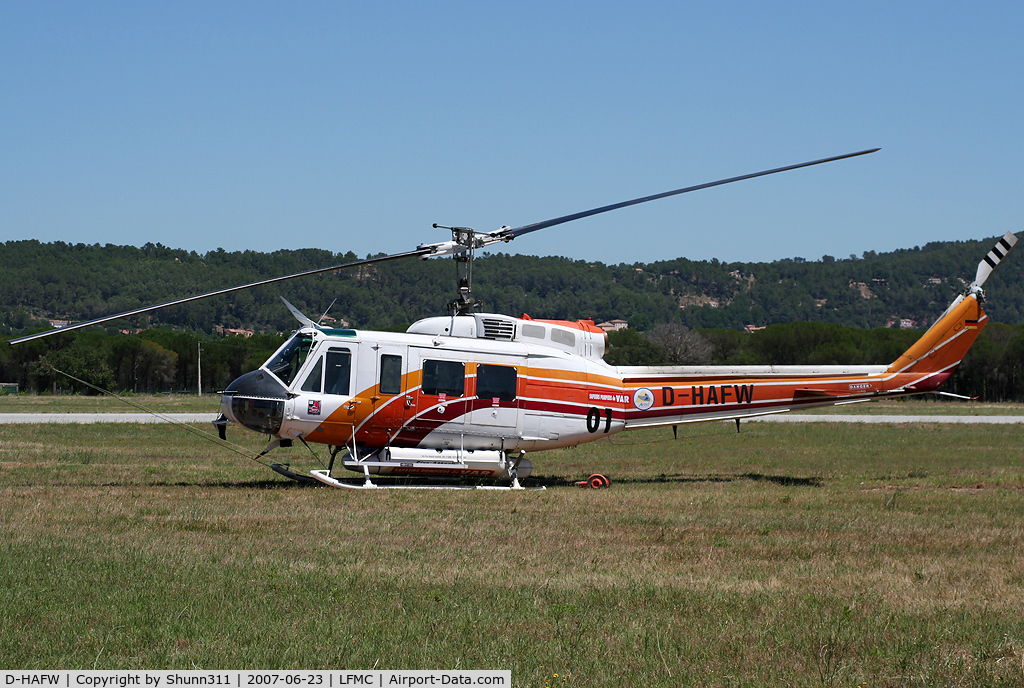 D-HAFW, 1979 Bell 205A-1 C/N 30290, Parked here during LFMC Airshow... Also used against fire forest...