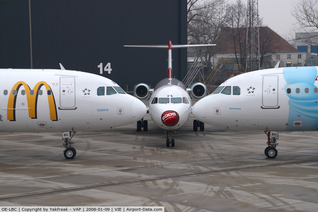 OE-LBC, 1996 Airbus A321-111 C/N 581, Austrian Airlines Airbus 321 in Euro 2008 colors