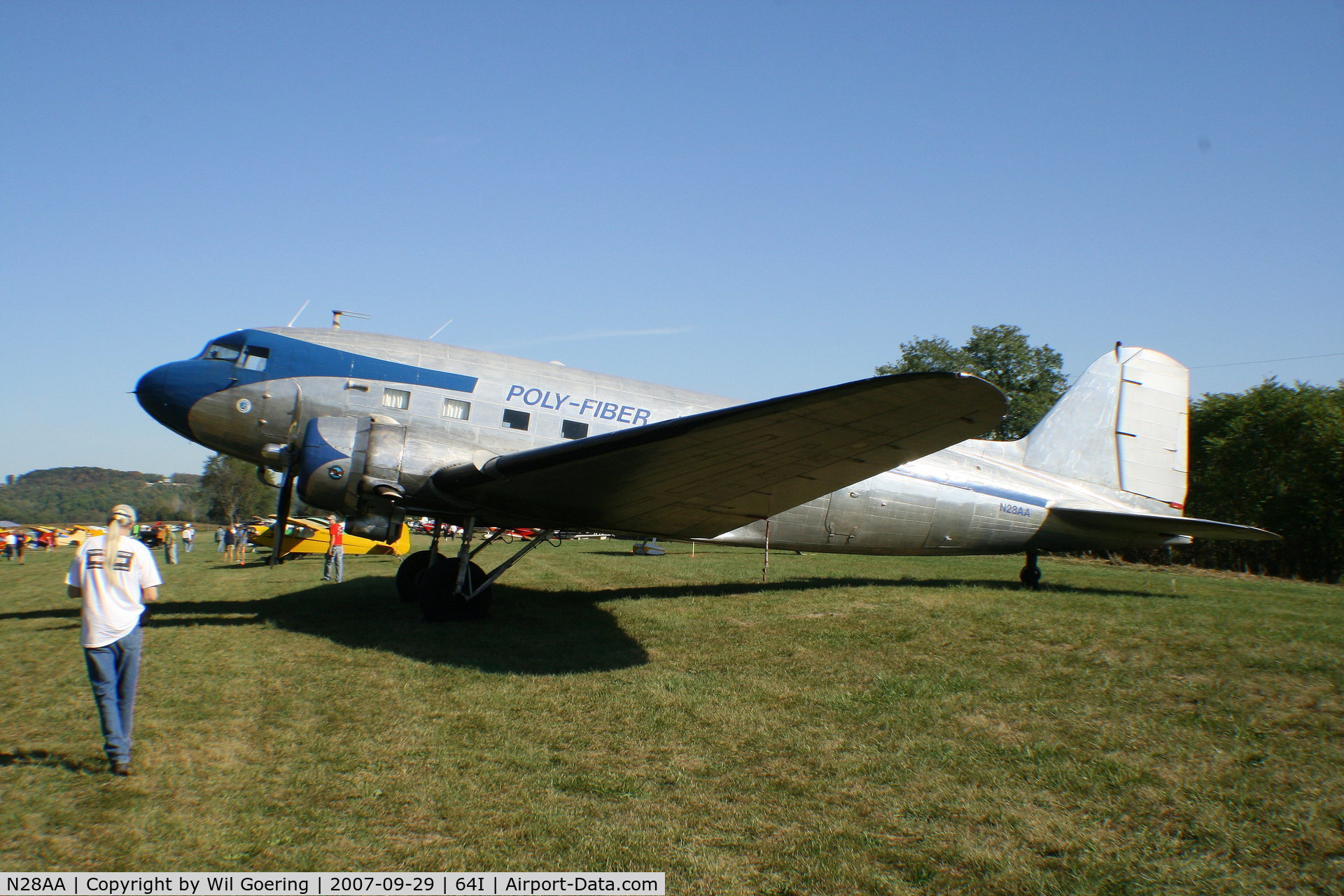 N28AA, 1940 Douglas DC-3A C/N 2239, Lee Bottom Fly-in 2007