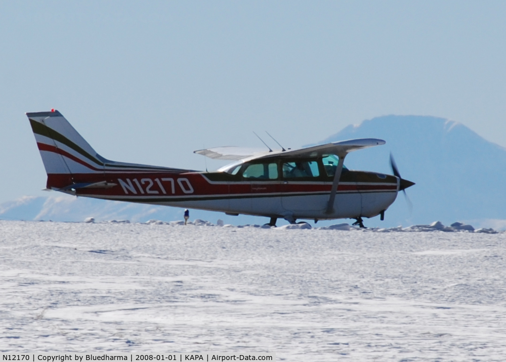 N12170, 1973 Cessna 172M C/N 17261857, Cleared for takeoff on 17L with Pikes Peak in the distance.