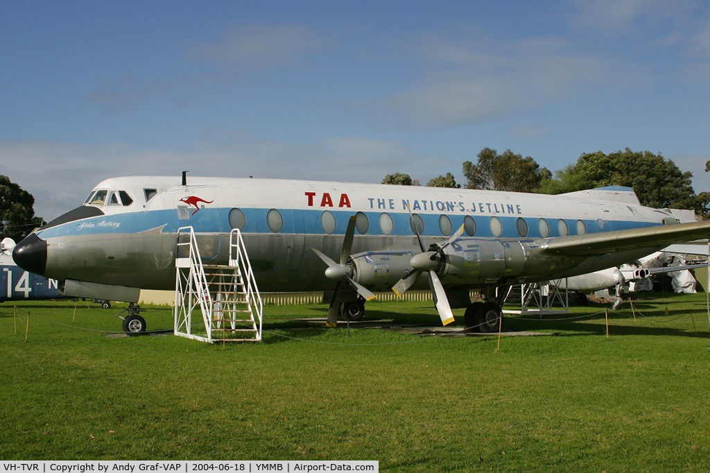 VH-TVR, 1958 Vickers Viscount 818 C/N 318, Trans Australia Airlines Vickers Viscount