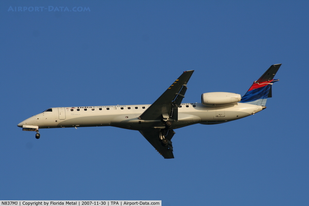 N837MJ, 2001 Embraer EMB-145LR C/N 145367, Delta Connection