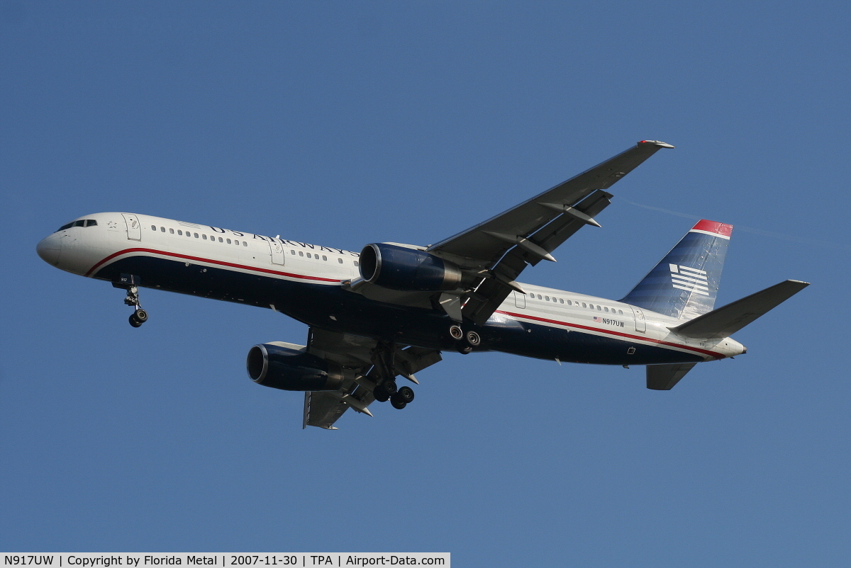 N917UW, 1982 Boeing 757-225 C/N 22193, US Airways