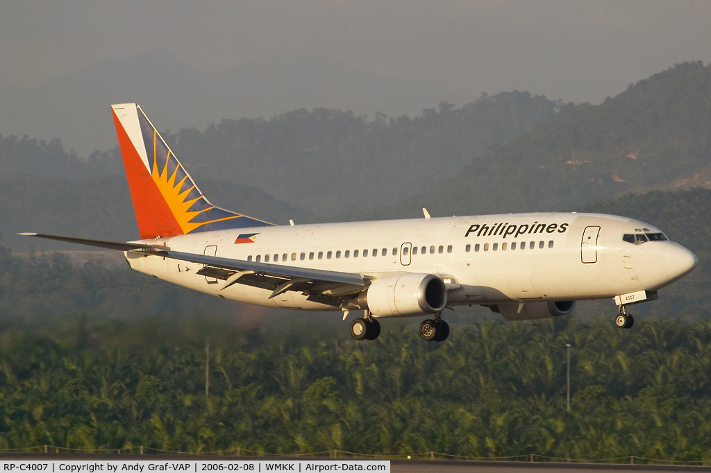 RP-C4007, 1993 Boeing 737-3Y0 C/N 25996, Philippines Airlines 737-300