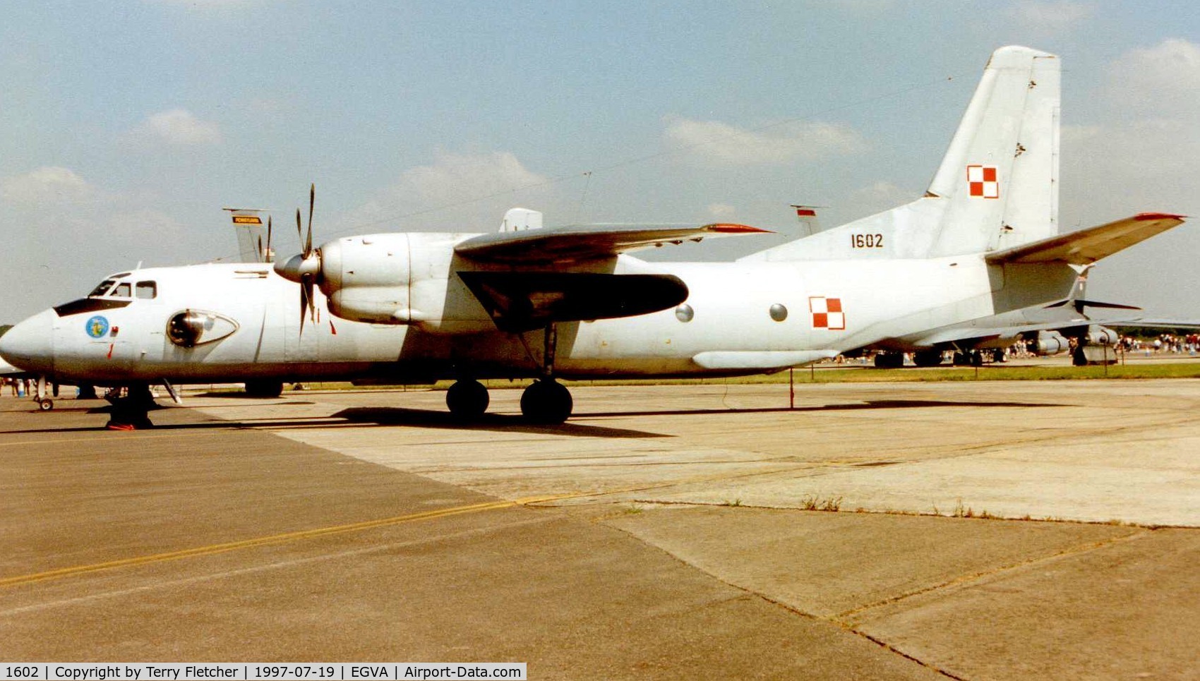 1602, 1973 Antonov An-26 C/N 7301602, Polish AF AN-26 at Fairford in 1997