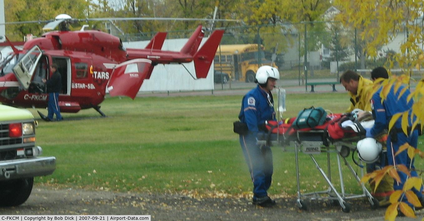 C-FKCM, 1983 Eurocopter-Kawasaki BK-117A-3 C/N 7002, Saving a Life - Bonnyville Hospital 09SEP07
