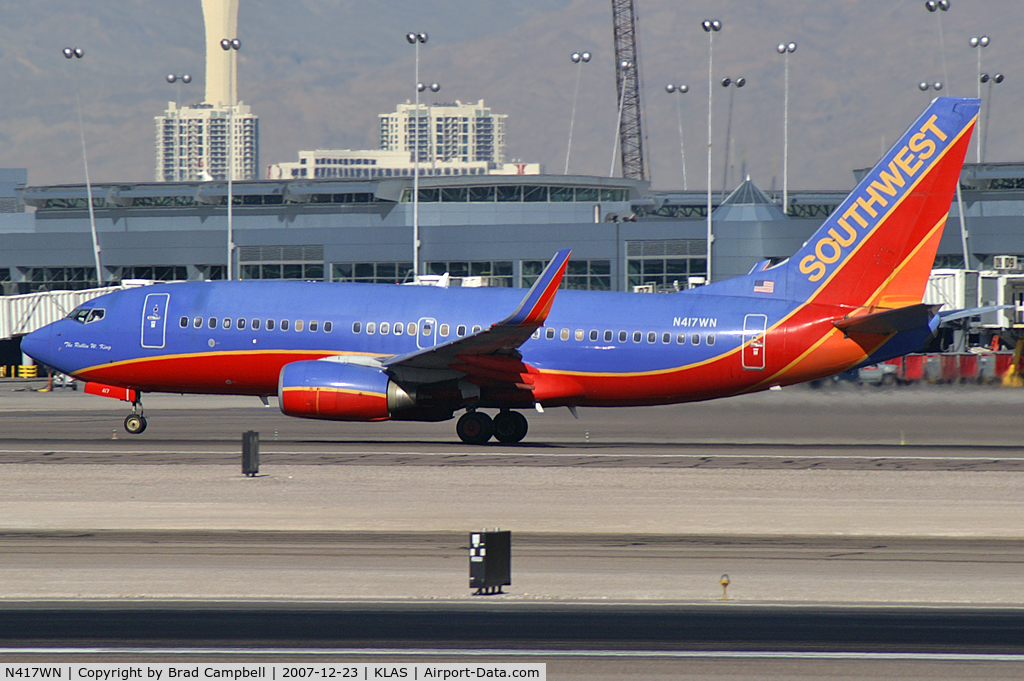 N417WN, 2001 Boeing 737-7H4 C/N 29822, Southwest Airlines - 'The Rollin W. King' / 2001 Boeing 737-7H4 / Dedicated to one of the founding fathers of SWA.