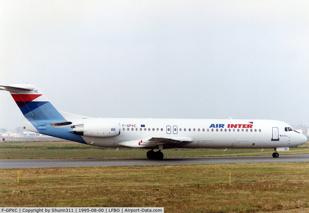 F-GPXC, 1994 Fokker 100 (F-28-0100) C/N 11493, Rolling rwy 14L for departure...