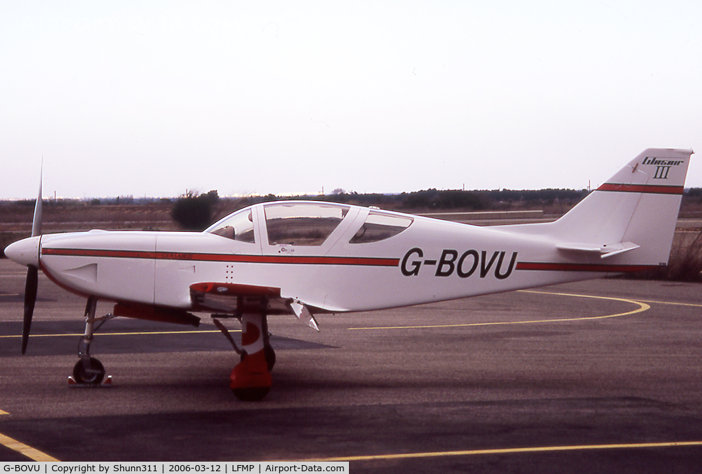 G-BOVU, 1988 Stoddard-Hamilton Glasair III C/N 3090, Parked at the business aviation apron...