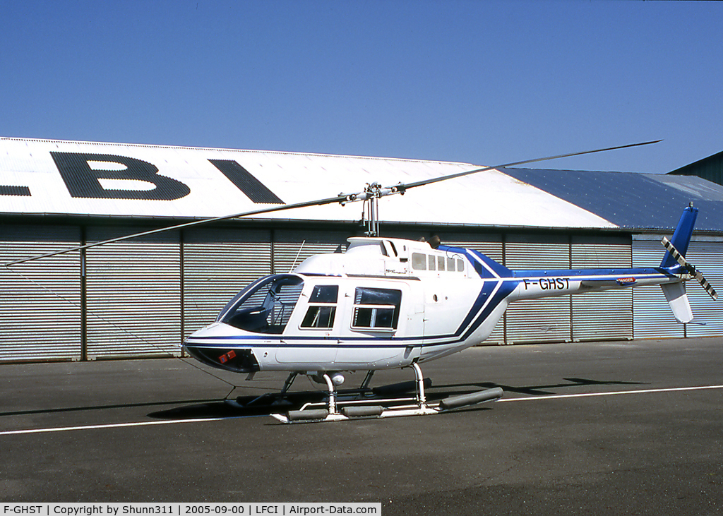 F-GHST, 1973 Bell 206B JetRanger II C/N 1104, Parked during car's Airshow...