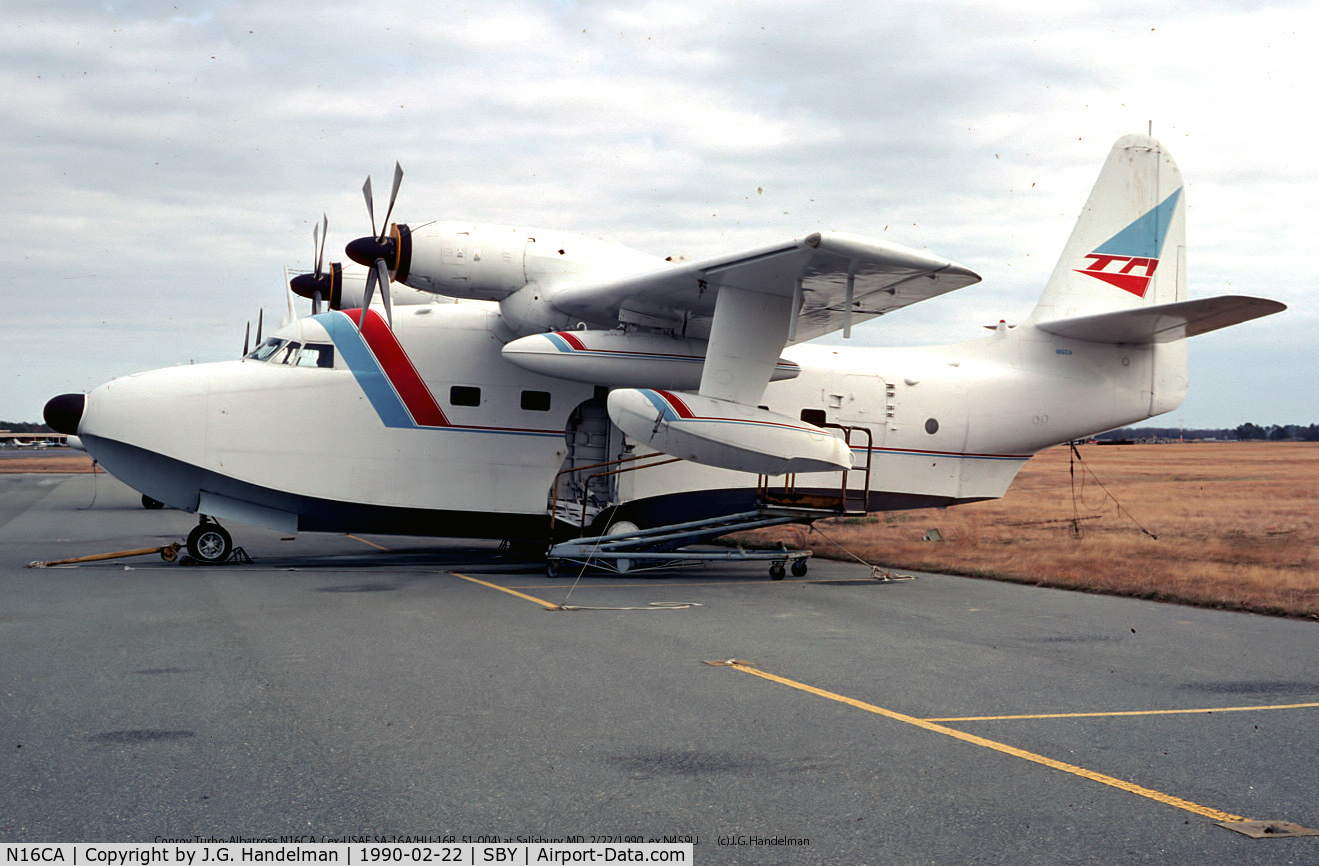 N16CA, 1951 Grumman HU-16A Albatross C/N A4-77, On  ramp at Salisbury Maryland