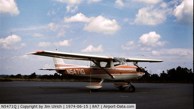 N5471Q, 1972 Cessna 150L C/N 15073371, Taken at Twin Lakes Airport, Mocksville NC circa 1974