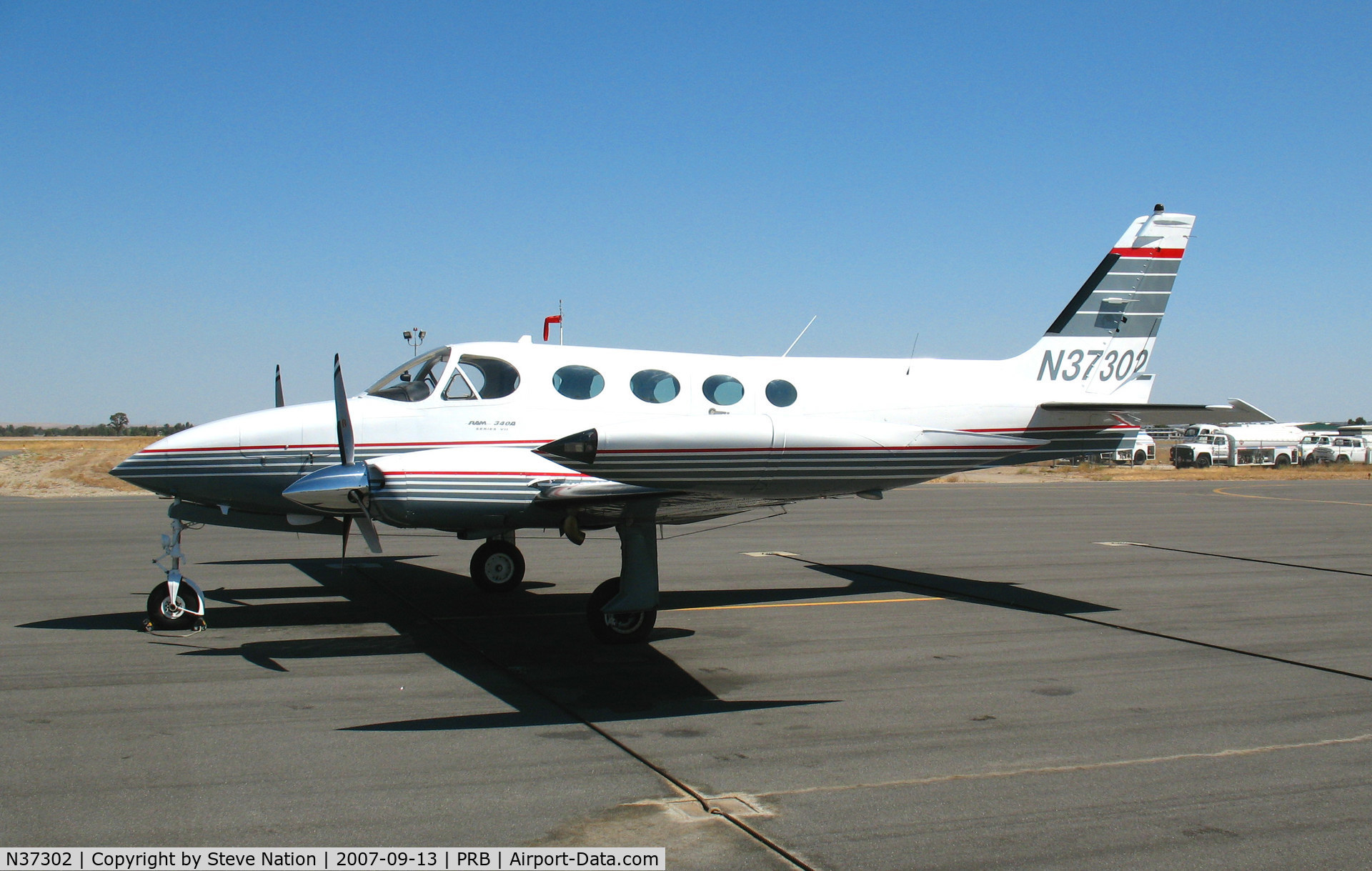 N37302, 1977 Cessna 340A C/N 340A0334, 1977 Cessna 340A visiting from Bakersfield, CA @ Paso Robles Municipal Airport, CA