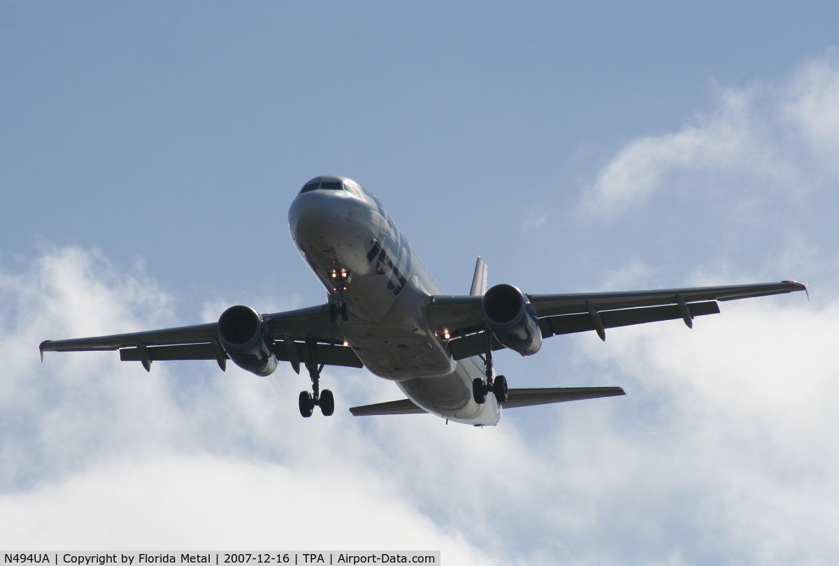 N494UA, 2002 Airbus A320-232 C/N 1840, Ted