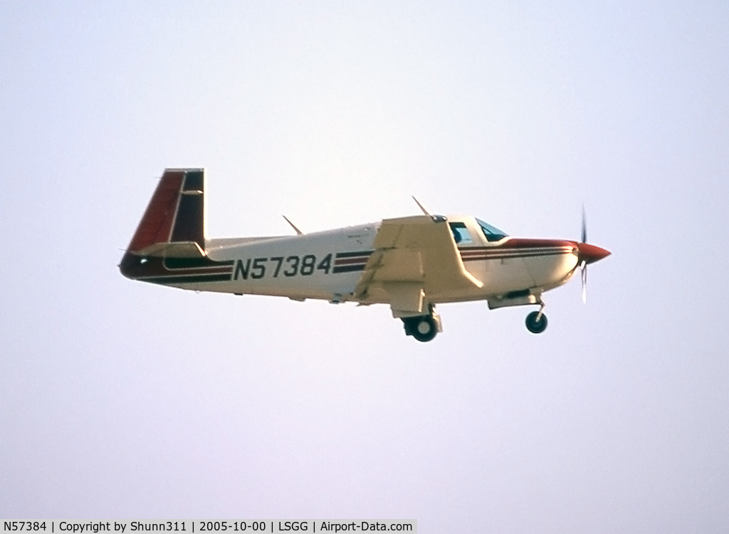 N57384, 1984 Mooney M20J 201 C/N 24-1447, Landing rwy 23
