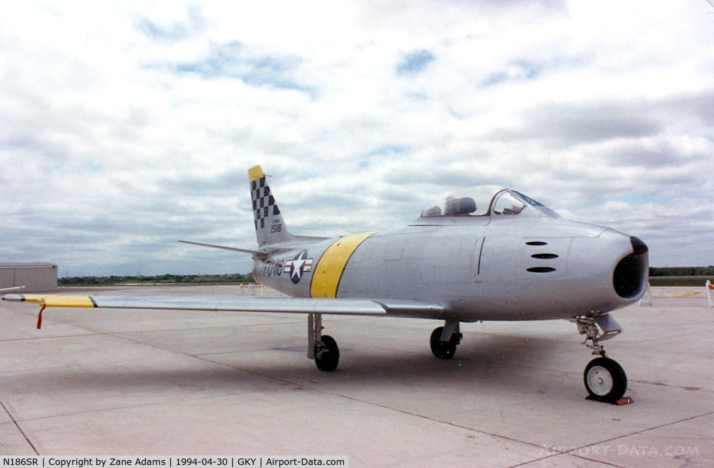 N186SR, 1952 North American F-86F Sabre C/N 191-812, Registered as N3145T (Coleman Air Museum) At Arlington, TX