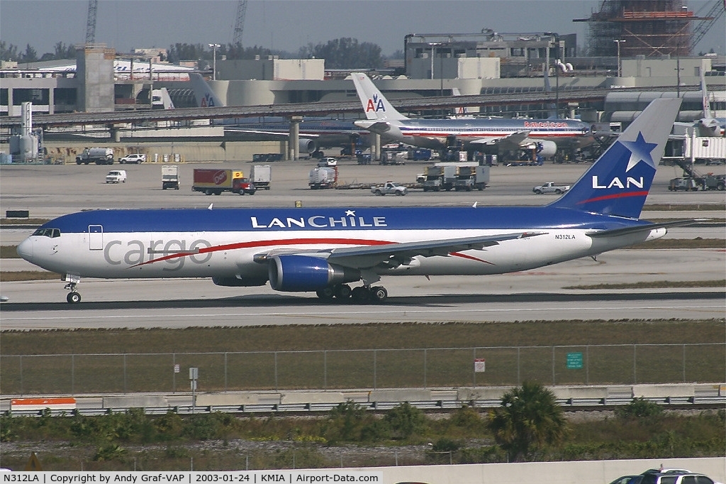 N312LA, 2001 Boeing 767-316F C/N 32572, LAN Chile Cargo 767-300