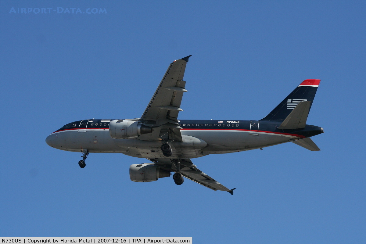 N730US, 2000 Airbus A319-112 C/N 1182, US Airways