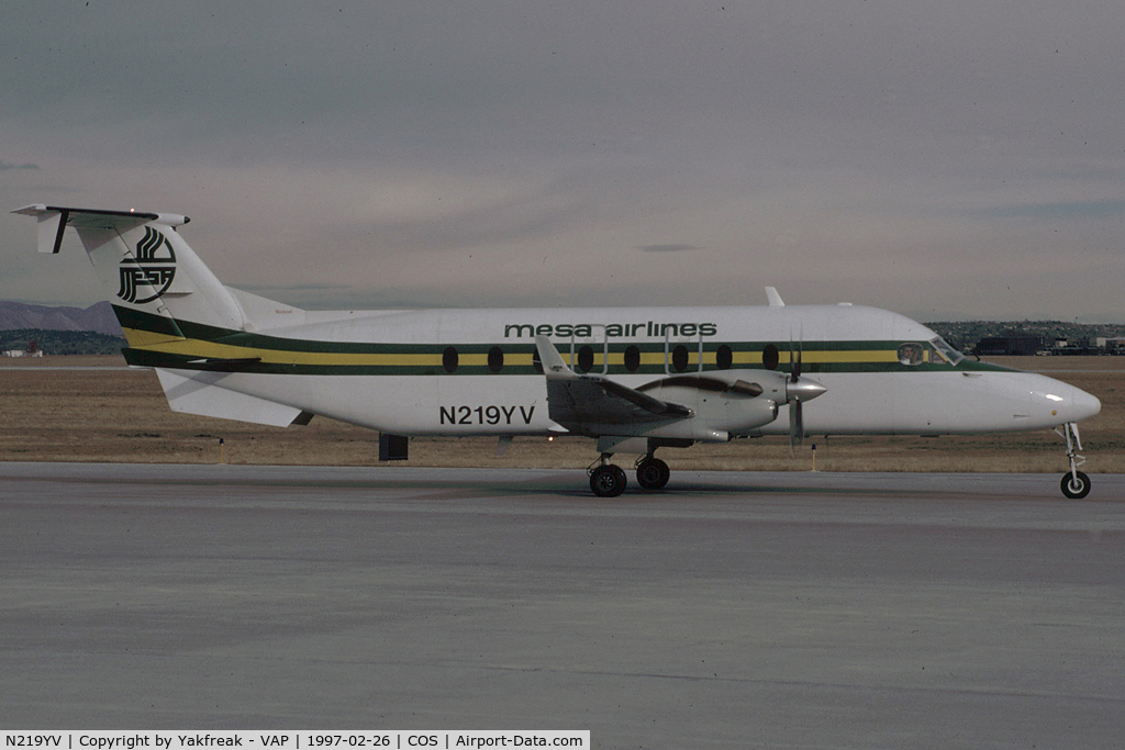 N219YV, 1996 Beech 1900D C/N UE-219, Mesa Airlines Beech 1900D