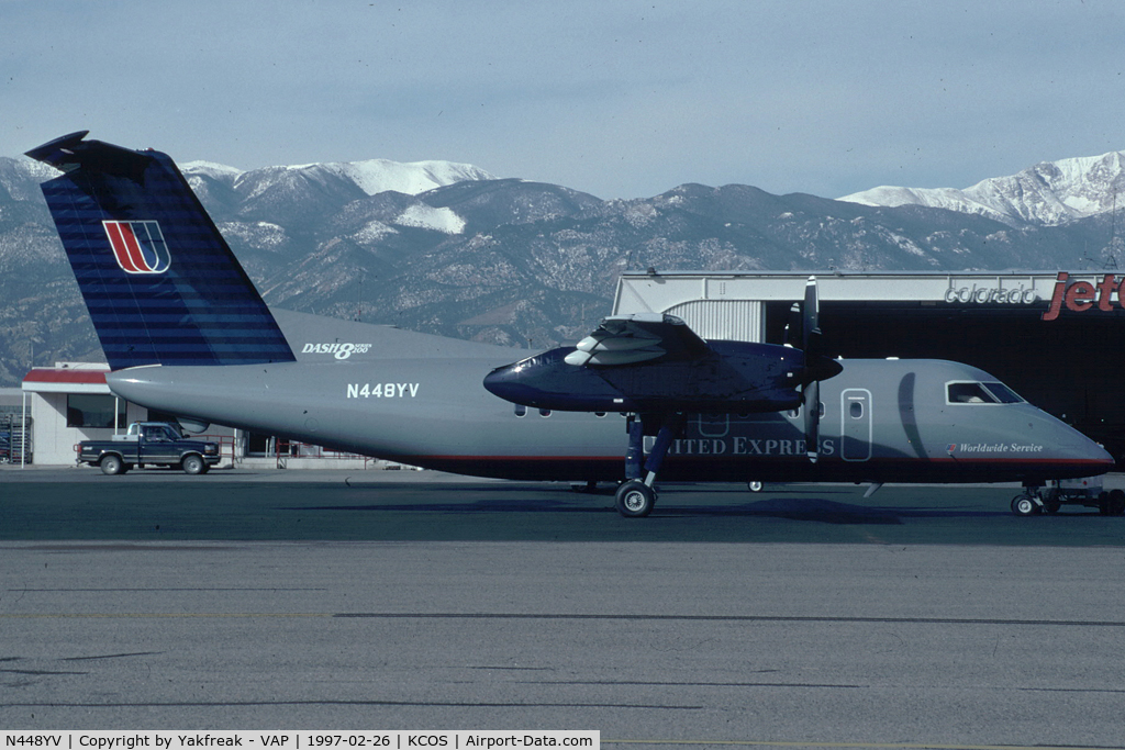 N448YV, 1996 De Havilland Canada DHC-8-202 Dash 8 C/N 448, United Express Dash8-100