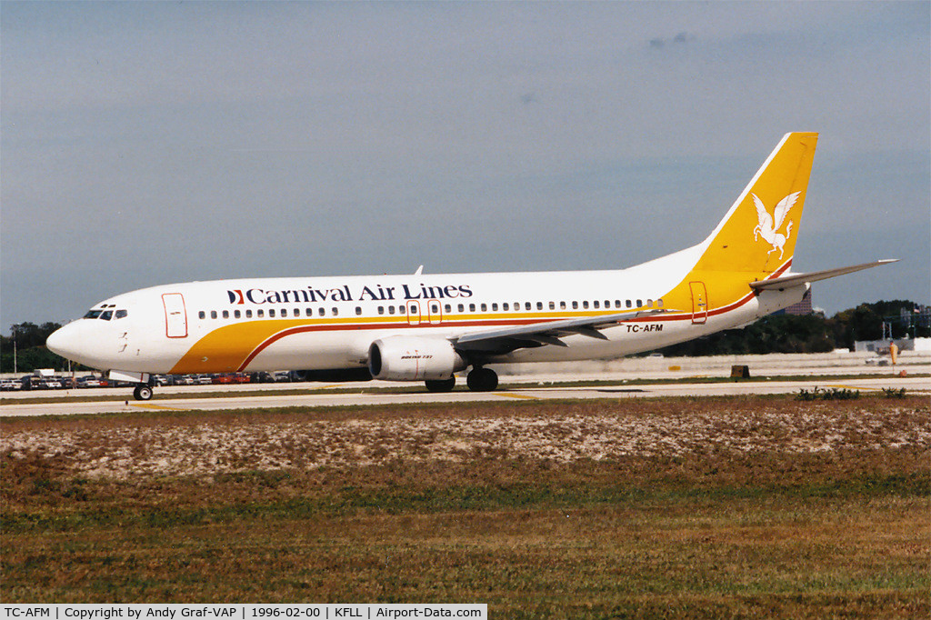 TC-AFM, 1992 Boeing 737-4Q8 C/N 26279, Carnival Airlines 737-400