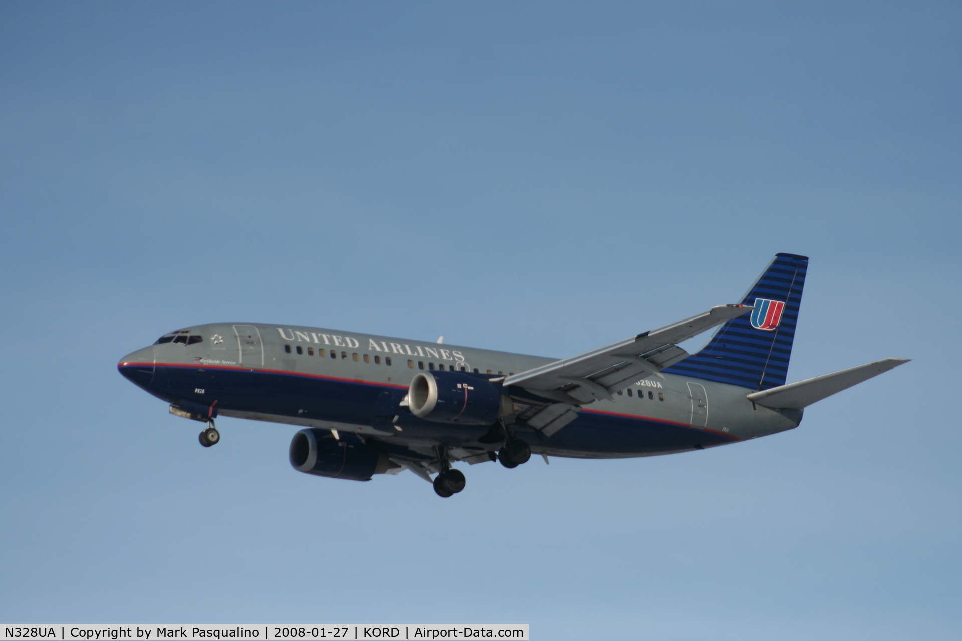 N328UA, 1988 Boeing 737-322 C/N 24148, Boeing 737-300