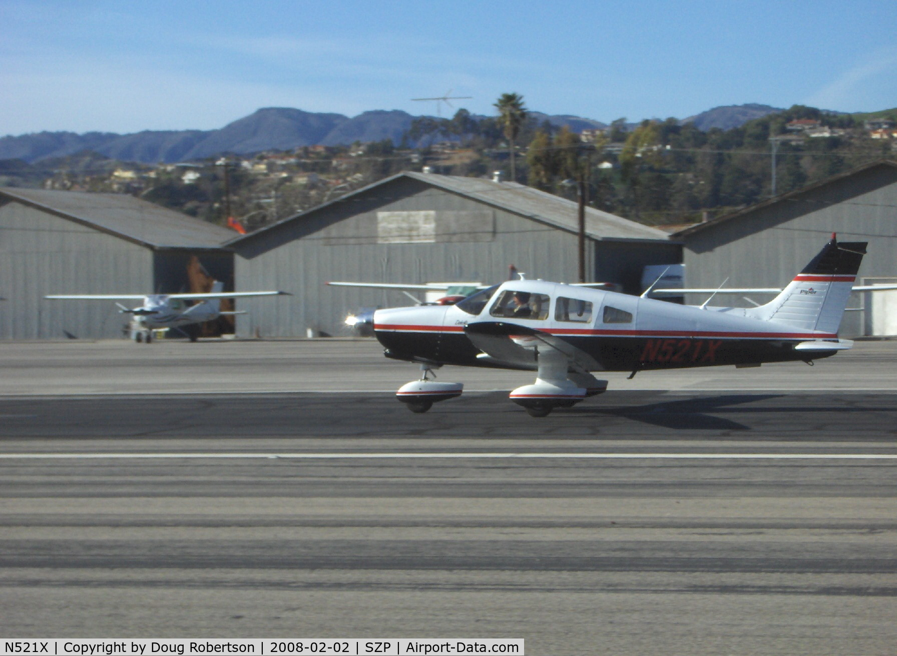 N521X, 1978 Piper PA-28-236 Dakota C/N 28-7911038, 1978 Piper PA-28-236 DAKOTA, Lycoming O-540-J3A5D 235 Hp, near touchdown Rwy 22