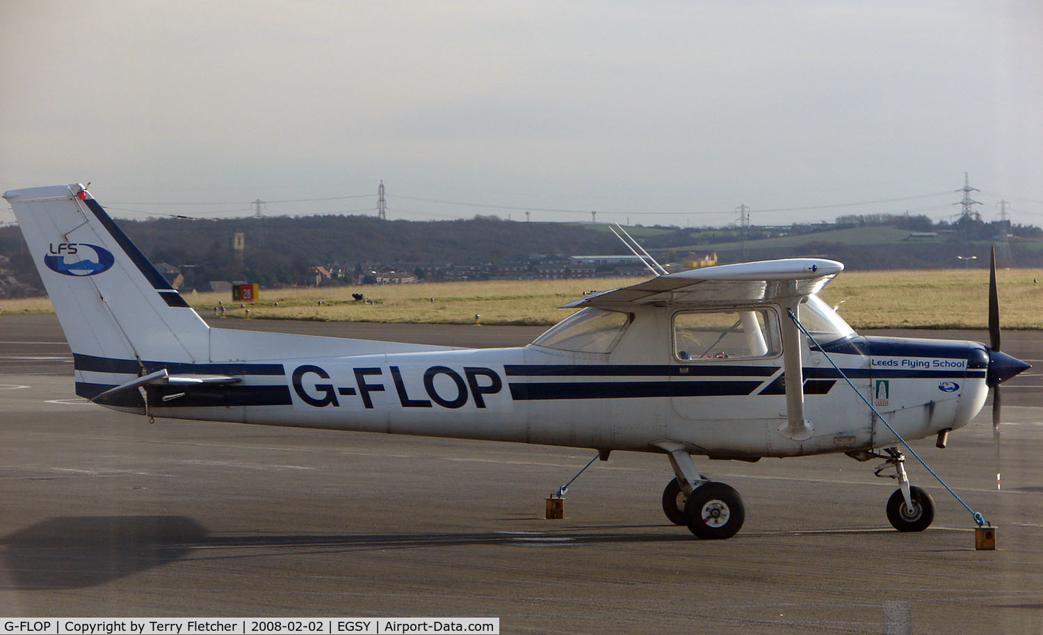 G-FLOP, 1979 Cessna 152 C/N 152-82590, Cessna 152 at Sheffield in Feb 2008