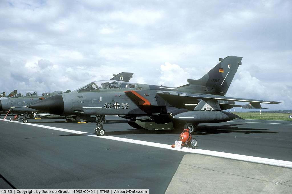 43 83, Panavia Tornado IDS C/N 215/GS056/4083, Just prior to disbandment MFG 1 organized its last Open House. On static were some of their Tornadoes in the than new camo.