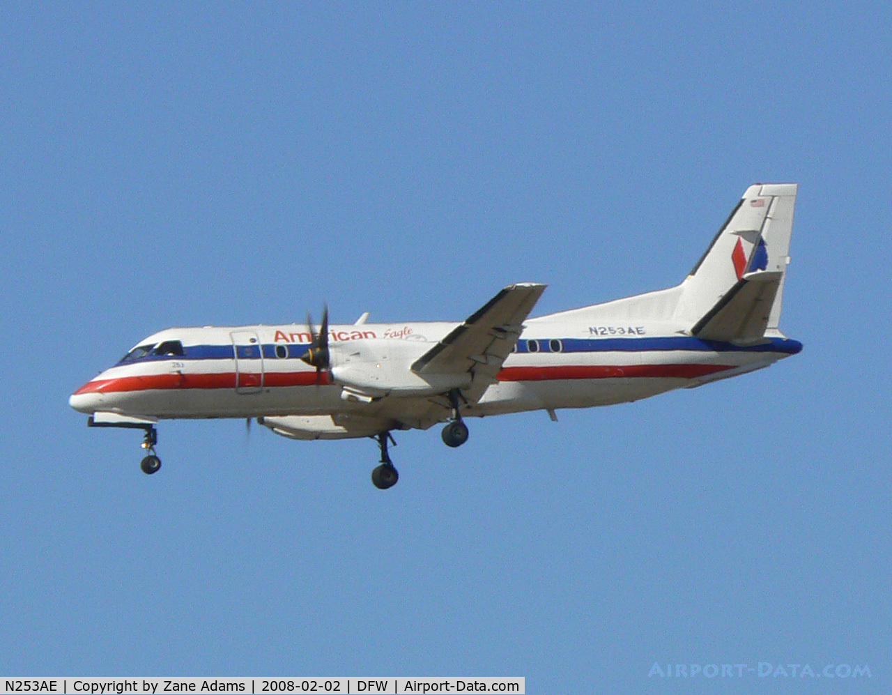 N253AE, 1991 Saab 340B C/N 340B-253, American Airlines at DFW
