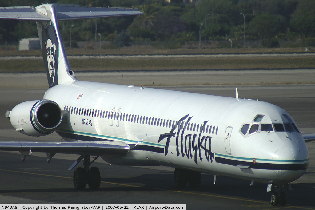 N943AS, 1990 McDonnell Douglas MD-83 (DC-9-83) C/N 53018, Alaska Airlines MDD MD80