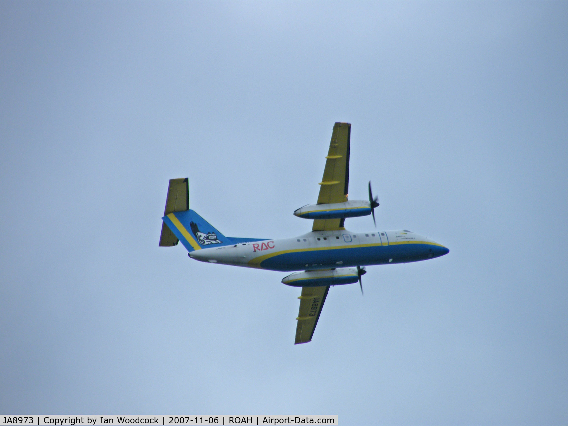 JA8973, 1997 De Havilland Canada DHC-8-103 Dash 8 C/N 501, DHC 8-Q-10/RAC/Departing Naha