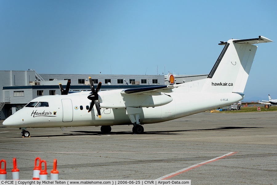 C-FCJE, 1989 De Havilland Canada DHC-8-102 Dash 8 C/N 165, Hawkair aircraft