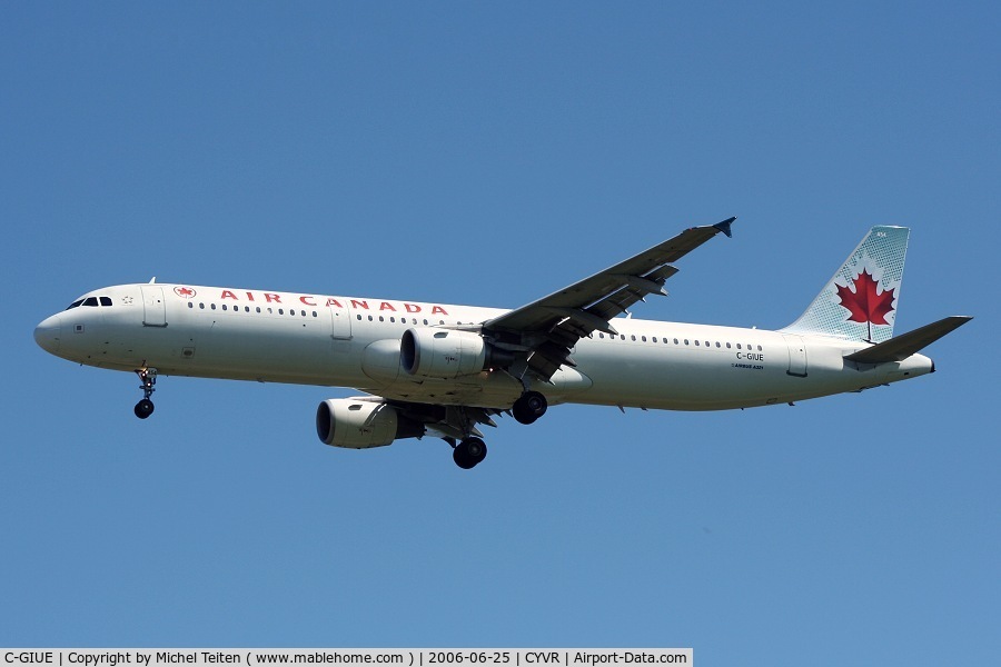 C-GIUE, 2001 Airbus A321-211 C/N 1632, Air Canada approaching YVR