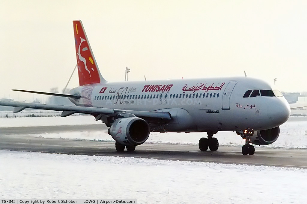 TS-IMI, 1994 Airbus A320-211 C/N 0511, TS-IMI with 50years colors