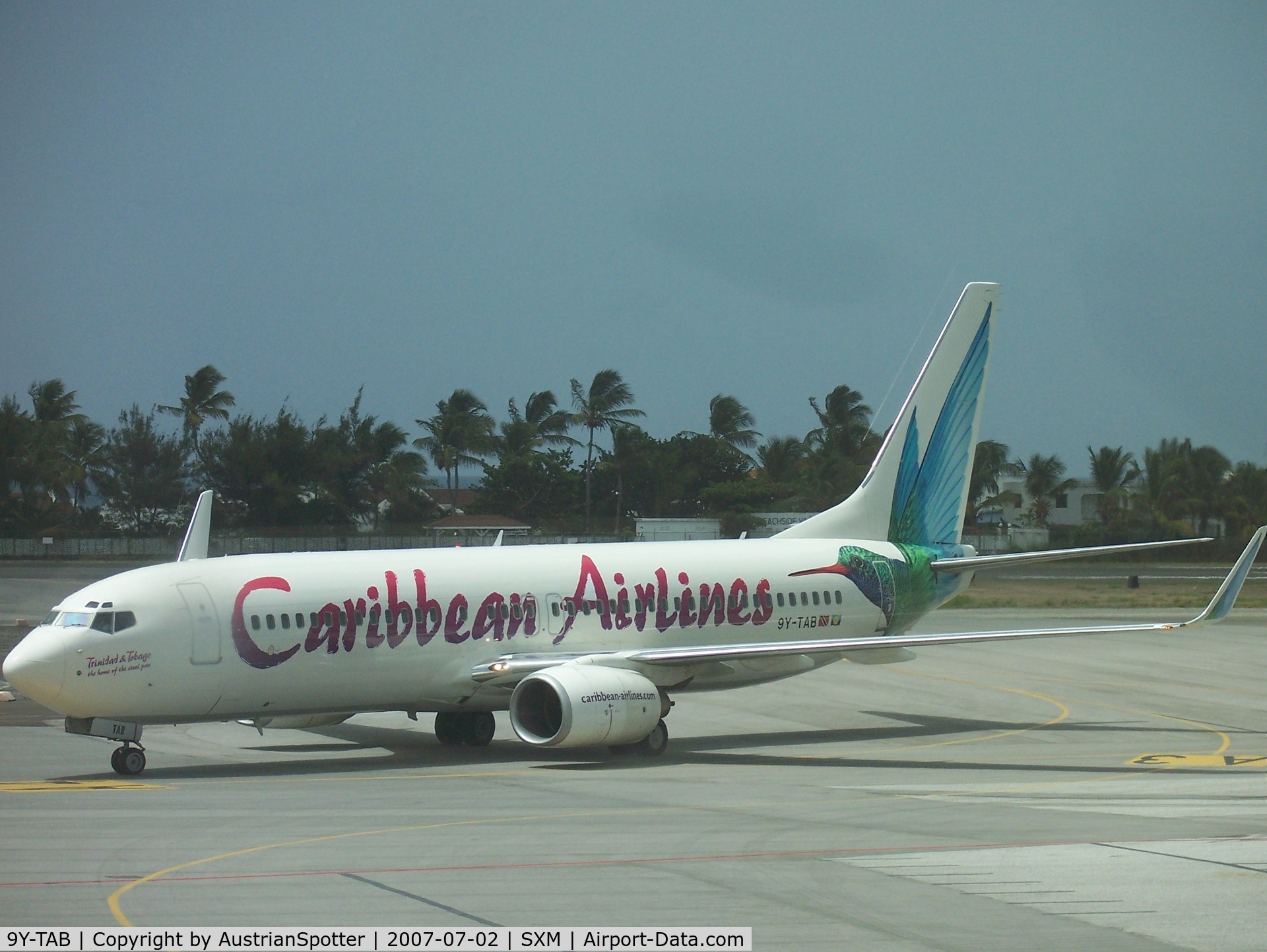 9Y-TAB, 2000 Boeing 737-8Q8 C/N 28233, Caribbean Airlines